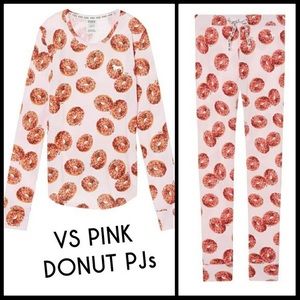 Pink Victoria secret donut PJ set